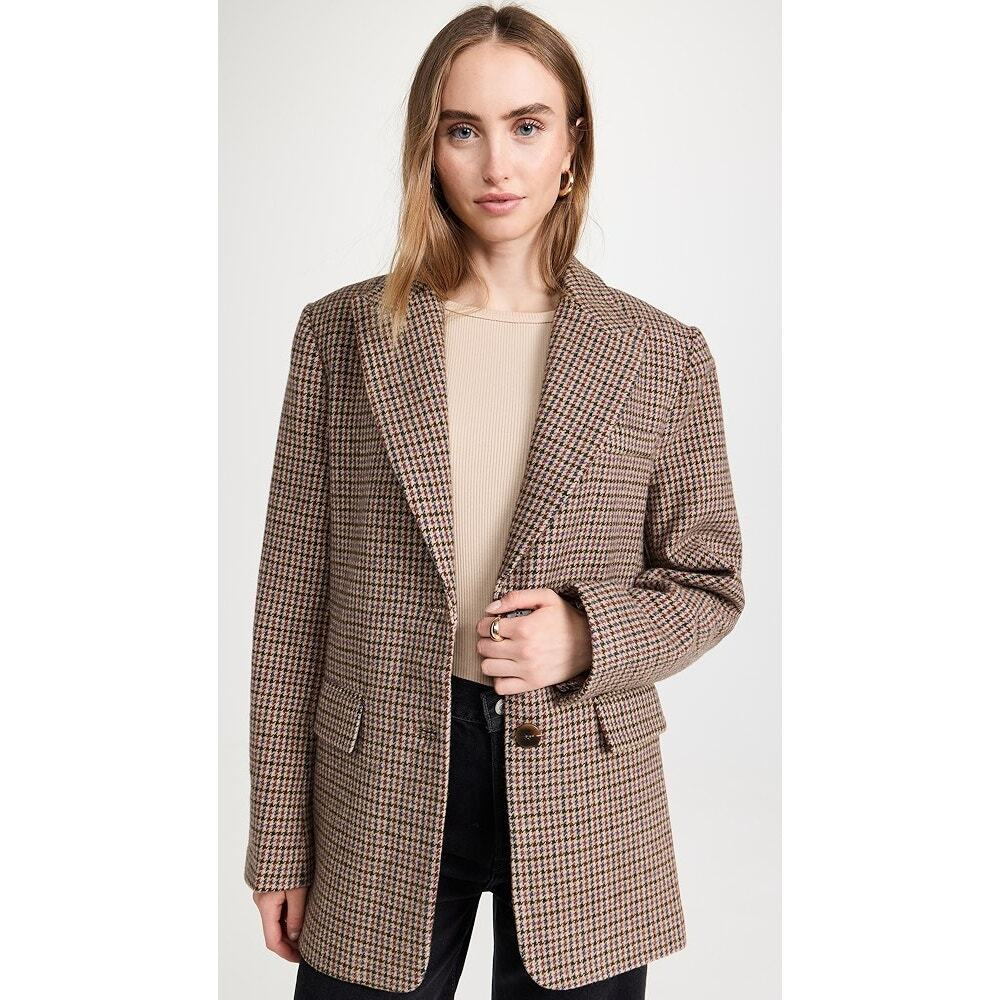 Astr Brown Houndstooth Blazer